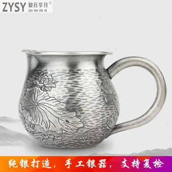 Sterling srebro ročno izdelan vzorec čaj slovesnosti Kung Fu čaj, set pribor čaj pokal