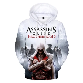 Novo Igro Assassins Creed Valhalla 3D Tiskanja Hoodie zgornji del Trenirke Moški Ženske Modni Priložnostne Kul Puloverju Harajuku Ulica Hoodies
