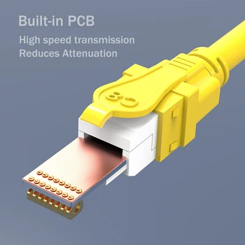 RJ45 Omrežja Cat8 Patch Kabel 40G 2000MHz Povezava Ethernet Kabla vgrajeni PCB GHMT Razred I Kanal Povezavo Certified