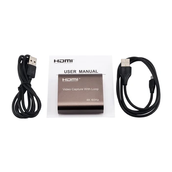 H1111Z 4K 60Hz HDMI Video Capture Card TV Zanke 1080P Igra Snemanje Plošče v Živo Pretakanje Box USB 2.0 3.0 Grabežljivac za PS4 Fotoaparat