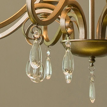 Vintage srebro kristalni lestenec LED hanglamp AC110V 220V luksuzni cristal dnevna soba, spalnica luči