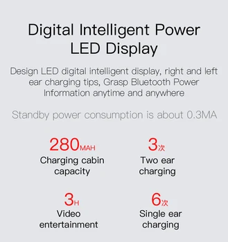 Bluetooth Slušalke TWS šumov Brezžični Čepkov Slušalke LED Zaslon Z Mic Bas Slušalke Za Xiaomi Redmi AirDots