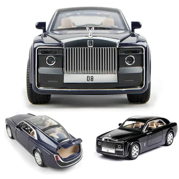 1:24 Rolls Royce Phantom Modela Avtomobila Zlitine Diecast Igrača Vozila, Zvok, Svetloba, Potegnite Nazaj Za Otroke Avto Darilo Zbiranje Igrač CT0049