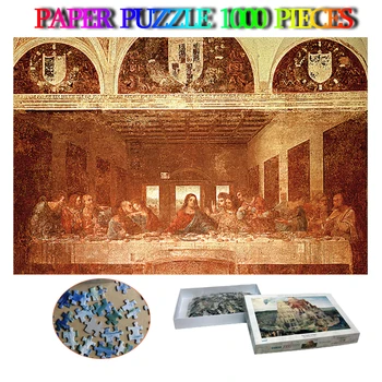 Zadnja Večerja Jigsaw Puzzle 1000 Kosov Papirja Svetu Slavni slika Uganke Izobraževanje Igrače za Odrasle, Otroke, Najstnike, Doma Dekor
