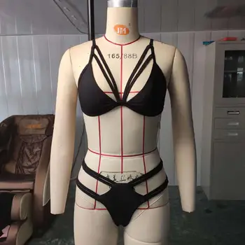 Seksi Micro Push Up Bikini Komplet High Cut Kopalke Ženske Črna Biquini Povoj Kopalke 2 Kosa Kopalke Ženske Plažo