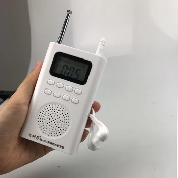 Mini FM Radio 50-108MHz Stereo Sprejemnik z LED Zaslon 3,5 mm Slušalke Jack Strokovno angleščino Poslušanje Radia