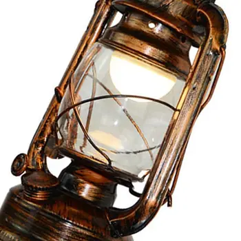 Vintage LED Stenska Svetilka Skedenj Luč Retro Kerozina, Stenske Luči Evropske Starinskem Stilu WF4458037