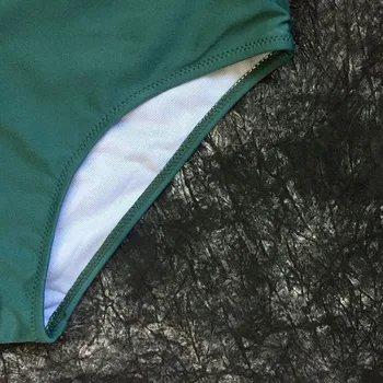 2019 Povodcem Zelene Modne Ženske Kos Seksi Monokini Kopalke Push Up Oblazinjeni Kopalke Izrežemo Trikini Kopalke