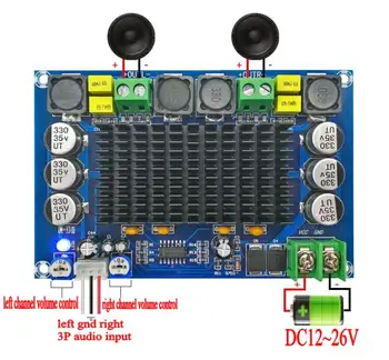 150W*2 TPA3116 D2 Dual-channel Stereo Visoko Močjo, Digitalni Avdio Ojačevalnik Odbor z TL074C OPAMP