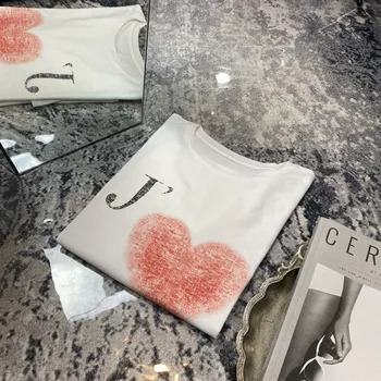 Nova ljubezenska pisma tiskane majice z odstavkom ženski bombaž okrogle ovratnik svoboden kratek rokav bluzo