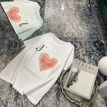 Nova ljubezenska pisma tiskane majice z odstavkom ženski bombaž okrogle ovratnik svoboden kratek rokav bluzo