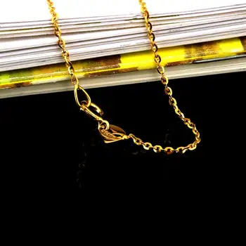 18k Solid Gold Veriga 1.12 Gram Super Plezati Ogrlica za nakit,O Besedo Najnižja cena Romantično darilo