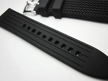 21 mm 22 mm Pnevmatike vzorec trendy Moške Silikonski Šport Watchband Zamenjava Pasu Zapestnice gume black Watchband potapljanje Manžeta