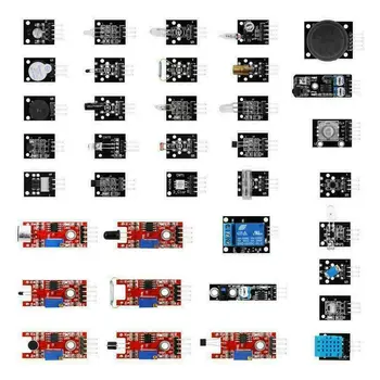 Za Arduino 45 V 1 Senzorji Moduli Starter Kit Bolje Kot 37in1 kompletu Senzor 37 1 Senzor za Vgradnjo UNO R3 MEGA2560