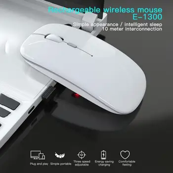 Bluetooth Brezžične Miške Gaming Miška Polnilna Miška USB Optična Miška Z LED Lučka Za Prenosni RAČUNALNIK Prenosni Računalnik