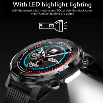 2020 Novo L15 Pametno Gledati 1.3 palčni Full-fit Krog Šport Retina Zaslon Z LED Svetilko Športih na Prostem Bluetooth Smart Watch
