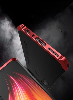 Kritje Primera Za Xiaomi Redmi Opomba 8 Težkih Zaščitno Kovinsko Aluminijasto Bumber Hrbtni Pokrovček Telefona Primeru Za Xiaomi Redmi Opomba 8 Pro