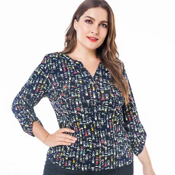 2020 jeseni mama oblačila z Dolgimi rokavi Tiskano majico bluzo moda za ženske Letnik elegantno Plus Velikost Womens Vrhovi