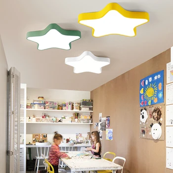 Nordijska moderne spalnice LED stropna svetilka, otroška soba pet opozoril star stropne svetilke koridor lučka tovarne neposredno stropne luči