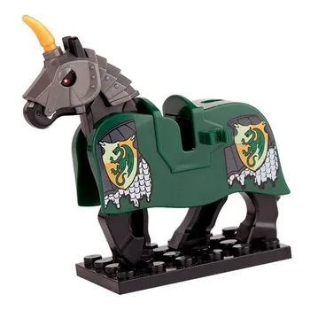 Mesto prijateljev DIY toy model gradniki živali vojne vitez konja, igra za otroke, igrače, darila