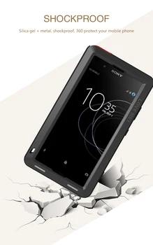 Za Sony Xperia XA1 Plus Kritje LJUBEZEN MEI Šok Umazanijo Dokaz vodoodporna Kovinski Oklep mobilnega Telefona Primeru Za Sony Xperia XA1 Plus