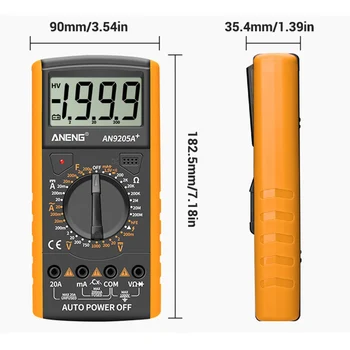 Digitalni Multimeter / DC Poklicno Tester Elektrische esr NKV Test Analogni Merilnik Samodejno Obseg Multimeter