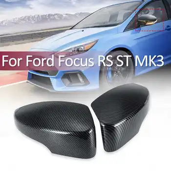 Za Za Ford Focus RS ST MK3 2012-2018 ABS Ogljikovih Vlaken Barvne Strani Vrat Ogledalo Kritje Rainproof Vizir Okvir Sonce Stražar Nalepka