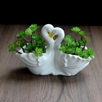 VILEAD Keramični Nekaj Labodov Vaza Vaze Figurice Planter za Rože Sodobne Dom Notranje opreme Pribor Božič