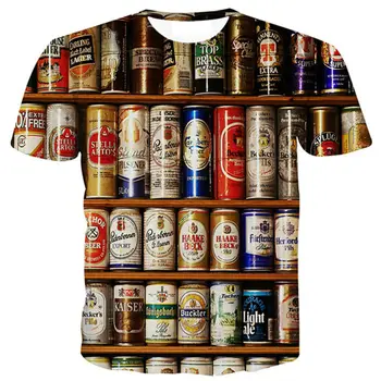 Plus Velikost 5XL 3D Pero Natisnjeni T-shirt za Moške Oblačila zabavne Majice Nov Modni Tshirts O-neck Zgornji del Tees Homme Palace Ulične