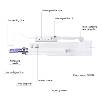 Hydra Injektor Derma Svinčnik 2 V 1 Nano Mesotherapy Microneedle Pero Mesogun Prenosni Smart Injektor Pero Obraza Zdravljenje Stroj