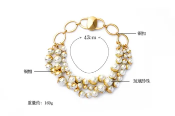 AB-xl01071a /sladko dekle nakit / factory dobave / biser nepravilne gruče plast kratka ogrlica