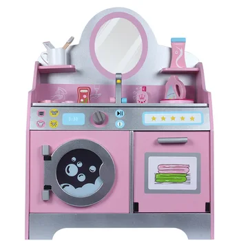 Novo Otroci Simulirani Lesene Princesa Toaletno Mizico Pranje Platformo Dekleta Nakit Polje Igrače