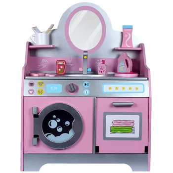 Novo Otroci Simulirani Lesene Princesa Toaletno Mizico Pranje Platformo Dekleta Nakit Polje Igrače