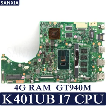 KEFU K401UB Prenosni računalnik z matično ploščo za ASUS K401U A401U K401UQ A401UQ V401UQ K401 Test original mainboard 4G RAM I7-6500U GT940M