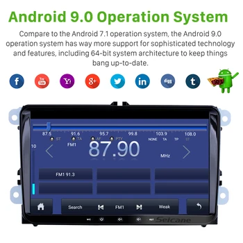 Seicane 2din Visoko Različico Univerzalno RAM, 2GB ROM 32 GB Android 9.1 GPS Avto Multimedijski Predvajalnik Za Skoda/Seat/VW/Passat b7/GOLF 5 6