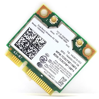 Brezžično Kartico Dual Band Brezžični AC7260 7260HMW 7260AC 867Mbps Half Mini PCI-E 802.11 Ac 2X2 Wifi Bluetooth4