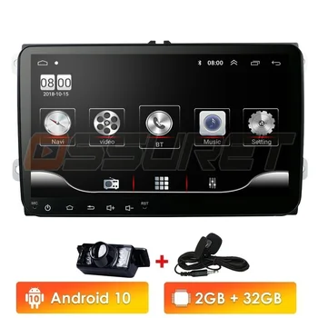 Ossuret Android 10 2Din Za VW/Volkswagen/Golf/Polo/Tiguan/Passat/b7/b6/leon/Škoda/Octavia avto Radio, GPS Avto Multimedijski predvajalnik