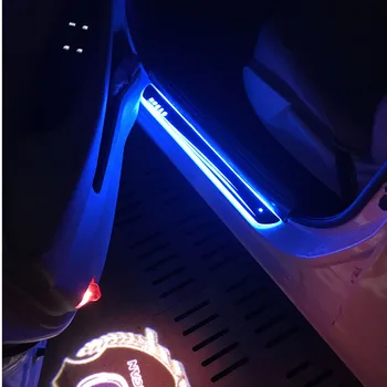 4pcs/ Za upoštevajte, Vrat Dinamično LED Lučka Polico Izvažajo Ploščo Dobrodošli Pedal Avto Styling Svjetlucati vrata, okenske police osvetlitev Za Nissan NOTE