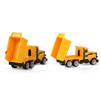 6pcs Mini Diecast Kopač Smetišče Tovornjak Zlitin Gradnjo, Avto, Tovornjak Inženiring Smetišče Model Igrače Set za Fante Darilo za Rojstni dan