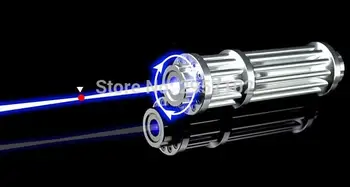 Visoka moč Vojaške 5000W 500000m Lov 450nm Modra svetilka laserski kazalnik gorenja papir topovi luči gorijo cigare Laser Pero