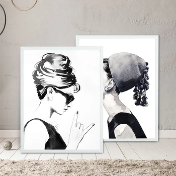 Cuadros Dekoracijo Audrey Hepburn Plakatov in Fotografij Na Platno Slikarstvo Black Wall Art Tiskanje Fotografij Za dnevno Sobo