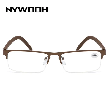 NYWOOH Titanove Zlitine Obravnavi Očala Moških Retro Poslovnih Daljnovidnost Recept Očala +1.0 1.5 2.0 2.5 3.0 3.5 4.0