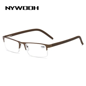 NYWOOH Titanove Zlitine Obravnavi Očala Moških Retro Poslovnih Daljnovidnost Recept Očala +1.0 1.5 2.0 2.5 3.0 3.5 4.0