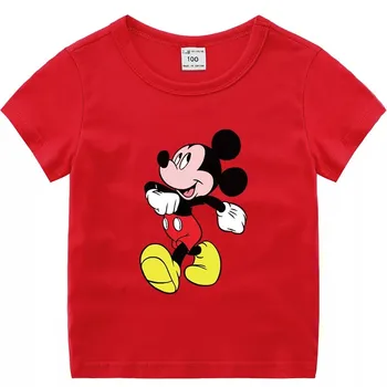 Disney Minnie Mickey Mouse T-shirt Poletje Otroci Fantje Majica s kratkimi rokavi Dojencek Dekliška Tees Vrhovi Risanka Kratek Rokav Tiskanje otroških Oblačil