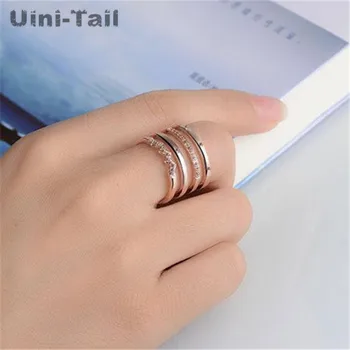 Uini-Rep vroče novih 925 sterling srebro korejski osebnost pretirana multi-layer micro ring-ring set moda plima visoke kakovosti