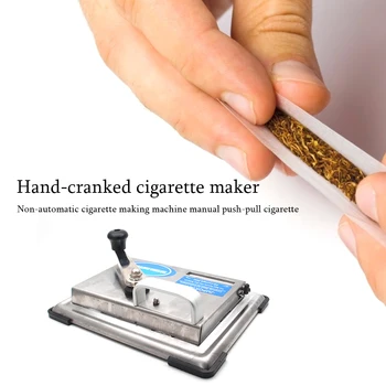 Iz nerjavečega Jekla, Namizni Cigaret Roller Strani-koljenast Cigaret Maker Kajenje Pribor 100. Kralj Redno Velikost