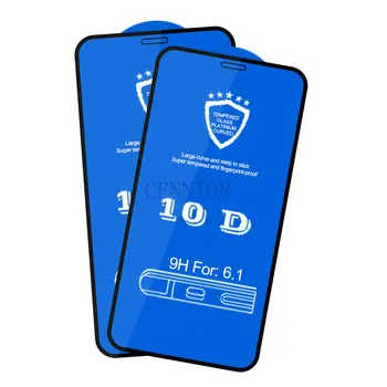 Anti-Scratch 10D Polno Kritje Kaljenega Stekla, Zaščita za iPhone X XR Xs Max 6s 6 8 7 plus 10pcs ne retail pakiranje