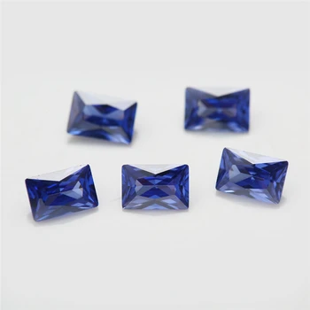 2x4~10x12mm Pravokotnik Obliko 5A+ Modra Cirkonij Kamen Sintetičnih Gems Kubičnih Cirkonij Za Nakit