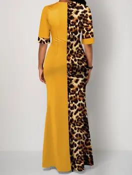 Afriške Design Dashiki Obleko Leopard Tiskanja Muslimanskih Abaya Bazin Haljo Halje Afriki Dolgo Maxi Obleke Riche Lady Tradicionalnih Islamskih