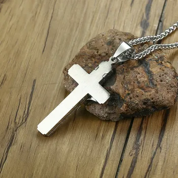 Moški Križ INRI Križ Obesek Ogrlica iz Nerjavečega Jekla Katoliška Jezus Kristus Nakit